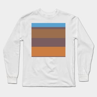 A marvelous merger of Carolina Blue, Mocha, Deep Taupe, Redwood and Peru stripes. Long Sleeve T-Shirt